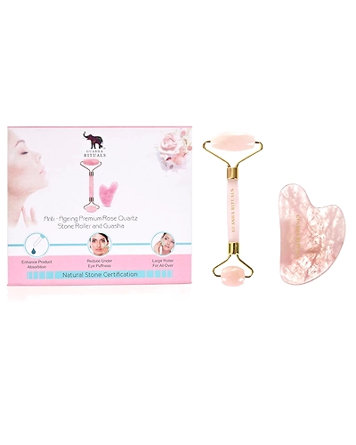 Combo gift pack Rose Quartz Roller and Guasha Skin Care-1