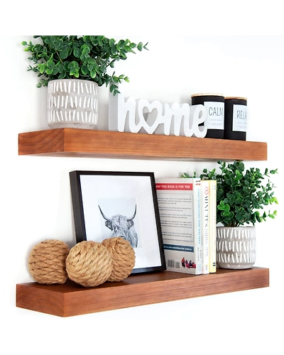 Farmhouse Floating Shelves (24'' Set of 2)-2