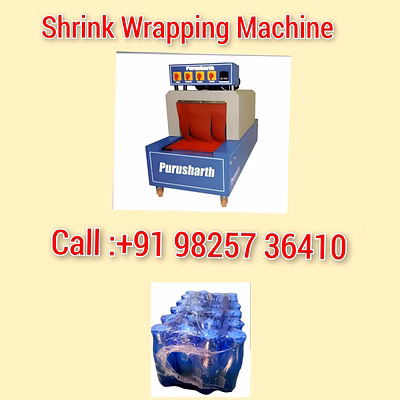purusharth hair oil bottle shrink wrapping machine