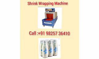 Glass milk bottle shrink wrapping machine