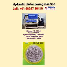 purusharth stainless steel scrubber packing machine