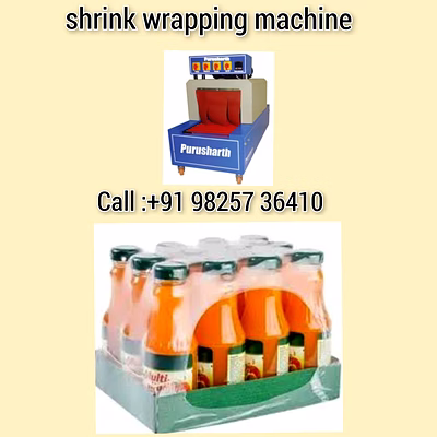 purusharth soda bottle shrink wrapping machine