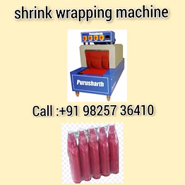 purusharth shampoo bottle shrink wrapping machine