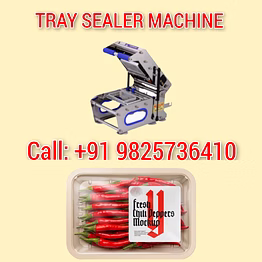 purusharth red chilli tray sealer packaging machine