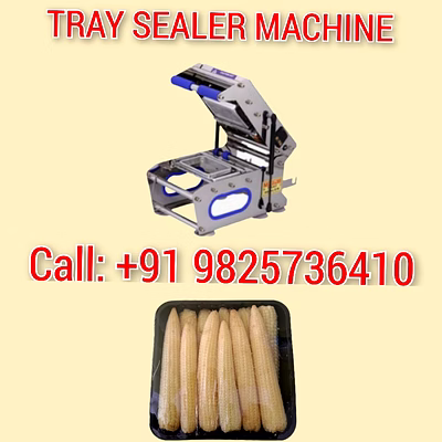 purusharth baby corn tray sealer packaging machine