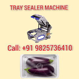 purusharth brinjal tray sealer packaging machine