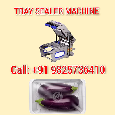 purusharth brinjal tray sealer packaging machine