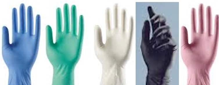 Nitrile Examination Gloves-•	Extra-small•	Small•	Medium•	Large-•	Blue•	White•	Green•	Light Purple•	Black-100% Synthetic Latex-3