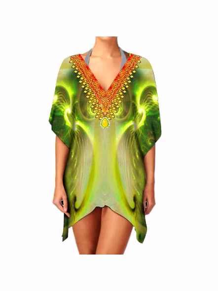 Ladies Fashionable Lightweight Kaftan Dress Breathable Summer Sexiness Casual Wear for Beach Outings & Parties 1 Piece @ Short Length Kaftan
