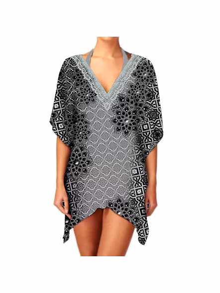Stylish Women's Short Length Kaftan Dress Breathable Comfortable V-Neck Soft Lightweight Fabric Casual Summer Sexiness One-Piece @ Short Length Kaftan