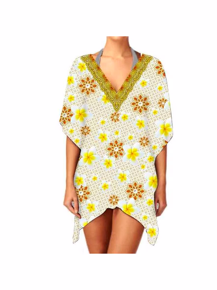 Fashionable Women Short Kaftan Dress Elegant, Perfect for Summer Casual Outings, Beachwear &amp; Stylish Daily Sexiness Wear @ Short Length Kaftan-Kar1080