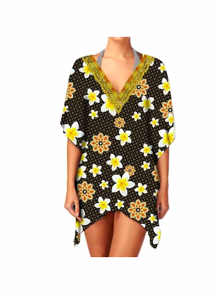Stylish &amp; Trendy Women's Kaftan Dress Lightweight, Breathable Summer Beachwear, Perfect for Sexy Parties &amp; Casual Outings @ Short Length Kaftan-Kar1081