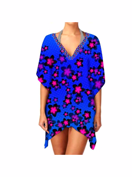 Elegant Women's Short Kaftan Dress Stylish, Breathable Fabric, Perfect for Sexy Summer Wear, Beachwear &amp; Casual Outings @ Short Length Kaftan-Kar1082