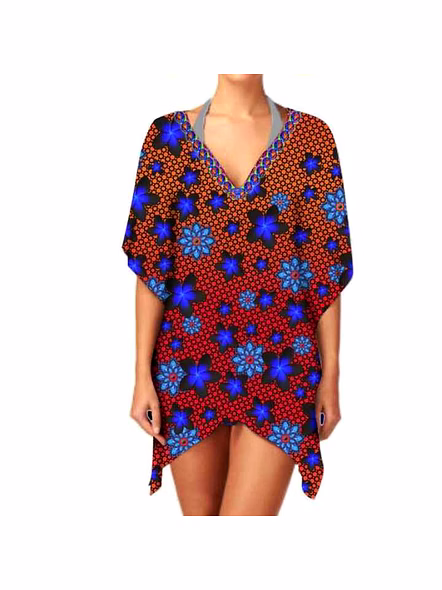 Casual &amp; Stylish Short Kaftan Dress for Women Lightweight, Breathable Fabric, Perfect for Sexy Summer Beachwear &amp; Outings @ Short Length Kaftan-Kar1084
