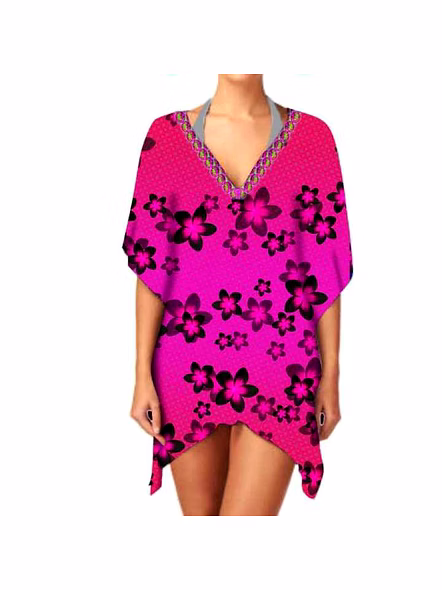 Women Fashionable Short Kaftan Dress Elegant Design, Breathable Fabric, Perfect for Casual Summer &amp; Sexy Beachwear Looks @ Short Length Kaftan-Kar1085