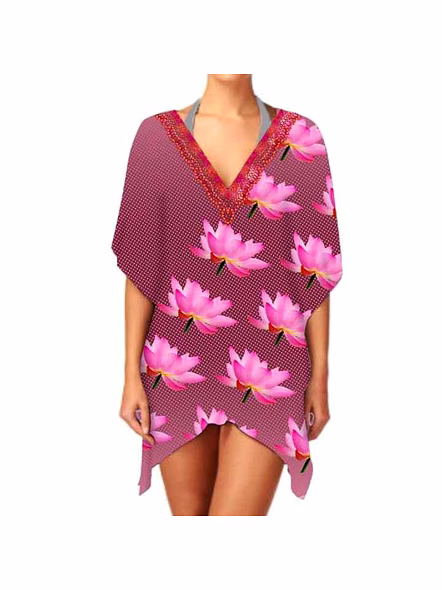 Trendy Short Kaftan Dress for Women Elegant, Stylish Beachwear, Sexy Summer Holiday Outfit, Perfect for Vacation &amp; Relaxation @ Short Length Kaftan-Kar1100