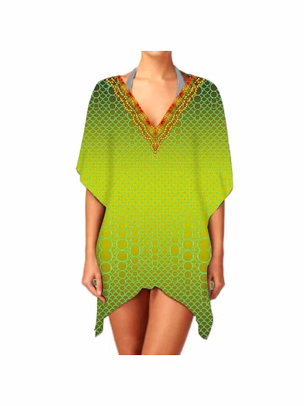 Hot Selling Elegant Stylish Ethnic Print Georgette Women's One-Piece Kimono V-Neck Casual Wear Cover Up Lightweight Sexiness @ Western Print Kimono-Kar1118