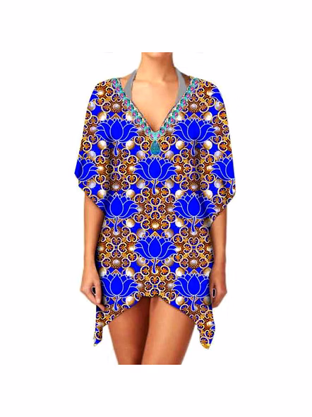 Best Quality Elegant Stylish Ethnic Chiffon Print Women's Kimono Lightweight V Neck Long Sleeve Casual Wear Cover up @ Western Print Kimono-Kar1160