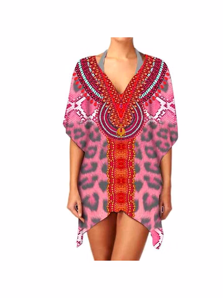 High Quality Lightweight Ethnic Chiffon Women's Kimono V Neck Stylish Long Sleeve Elegant Casual Layering Cover up for Sale @ Western Print Kimono-Kar1202