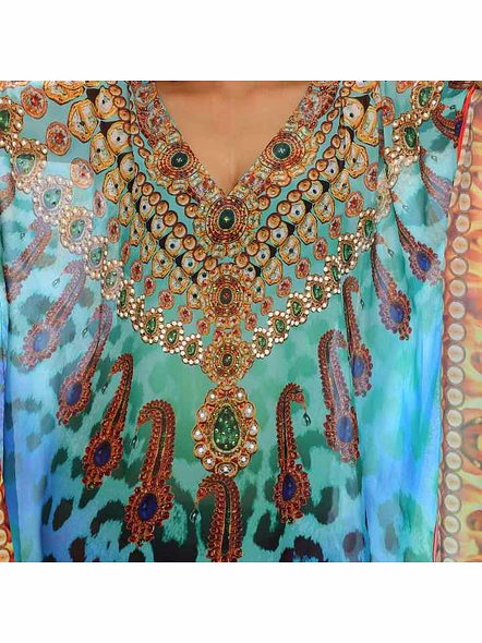 High Quality Womens Stylish Tribal Kaftan Maxi Dress Lightweight Georgette Free Size Comfortable Sexiness  Beach Casual Outfit @ Printed Kaftan Dress