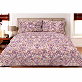 customizable paisley pattern printed quilt bedding set with matching pillow shams