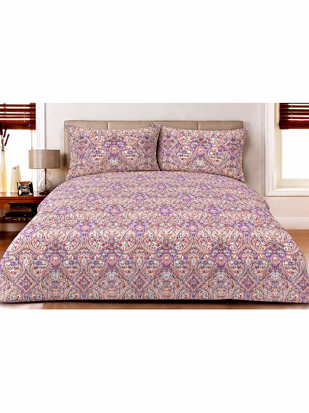 Customizable Paisley Pattern Printed Quilt Bedding Set with Matching Pillow Shams