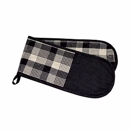 custom plaid double oven glove with extended heat protection