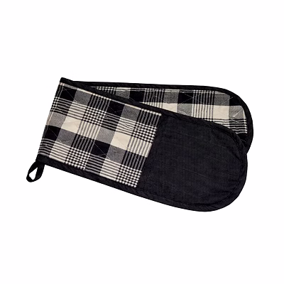 custom plaid double oven glove with extended heat protection