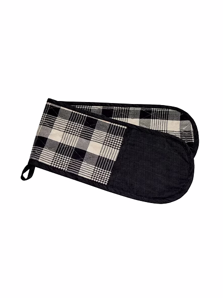 Custom Plaid Double Oven Glove with Extended Heat Protection