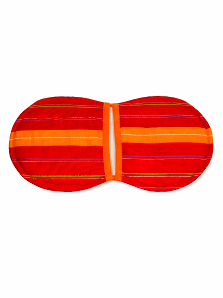 Custom Round Striped Double Oven Glove with Central Grip