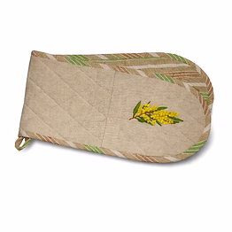 custom embroidered wheat kitchen oven glove