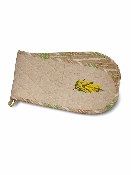 Custom Embroidered Wheat Kitchen Oven Glove