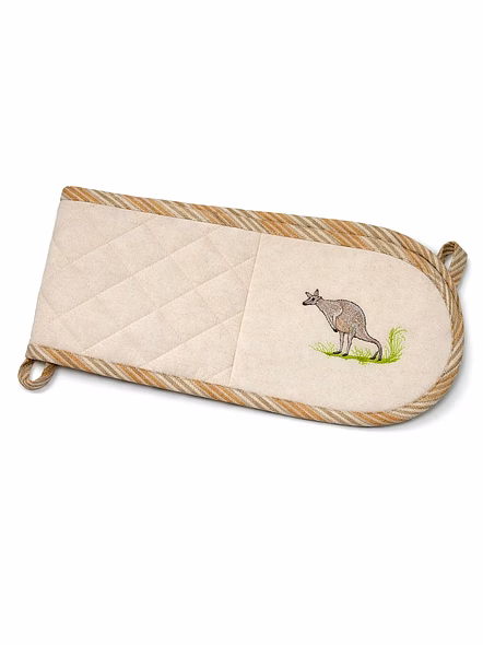 Custom Double Oven Glove with Kangaroo Embroidery