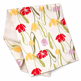 custom tulip floral print table runner