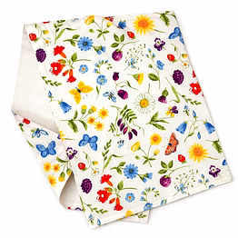 custom wildflower & butterfly print table runner