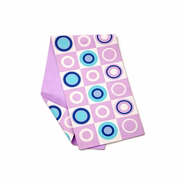 custom geometric circle print table runner
