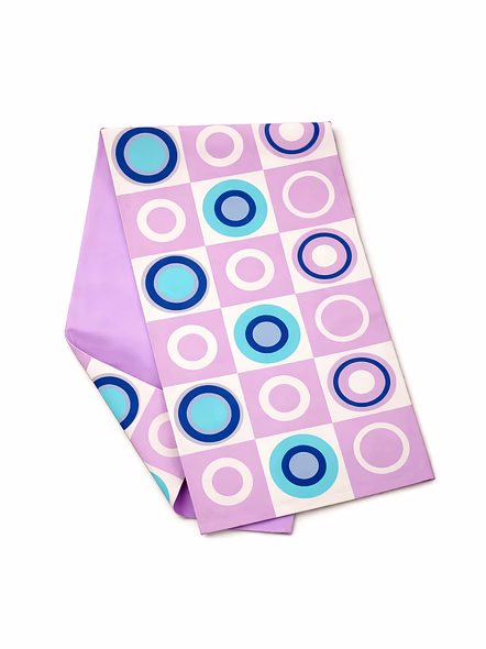 Custom Geometric Circle Print Table Runner
