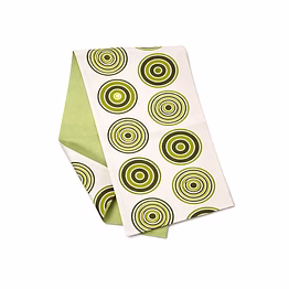 custom green concentric circle table runner