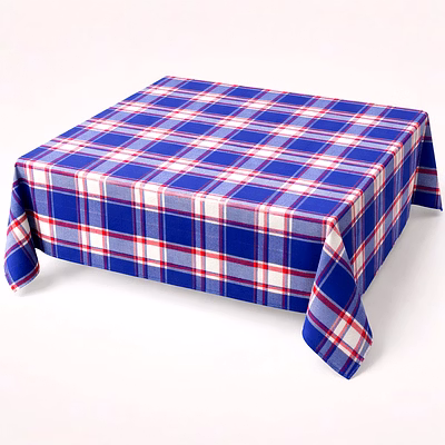 custom plaid table linen home set with tablecloth & napkins