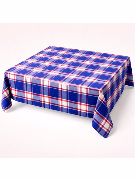 Custom Plaid Table Linen Home Set with Tablecloth & Napkins