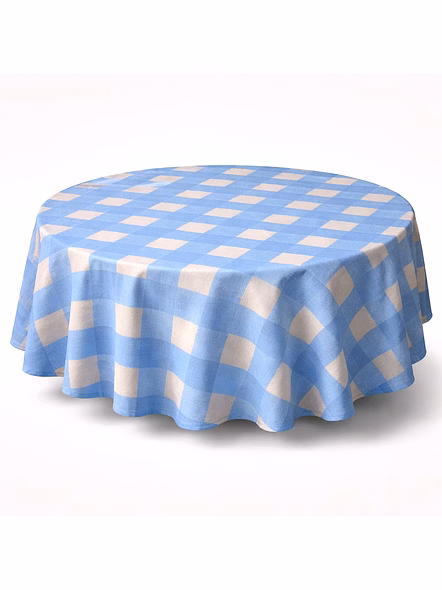 Custom Blue Check Table Linen & Kitchen Home Set RT 1426
