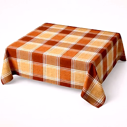 custom brown plaid check tablecloth rt 1416