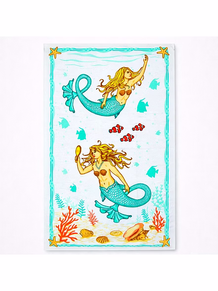 Mermaid Ocean Theme Tea Towel