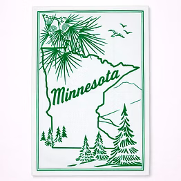 minnesota state theme tea towel