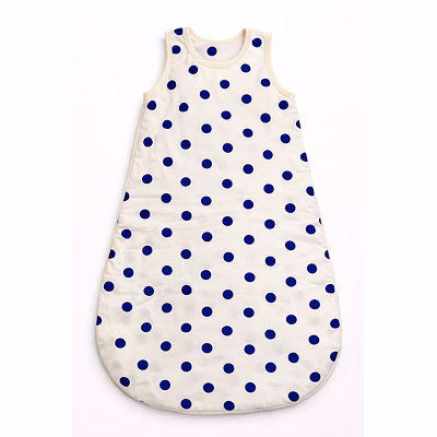 polka dot baby sleeping bag with shoulder snap