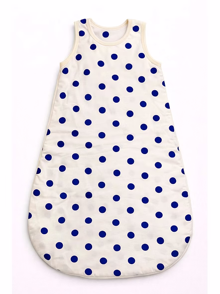 Polka Dot Baby Sleeping Bag with Shoulder Snap