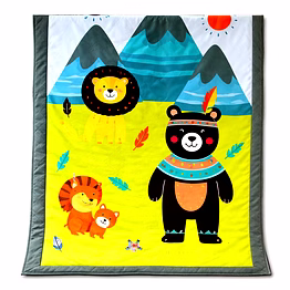 kids cartoon animal bedding set for crib