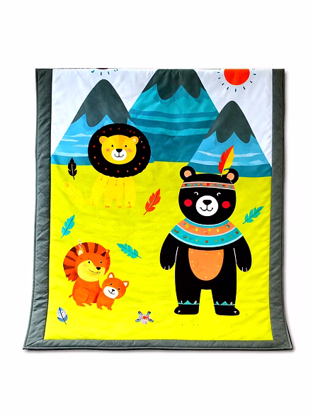 Kids Cartoon Animal Bedding Set for Crib