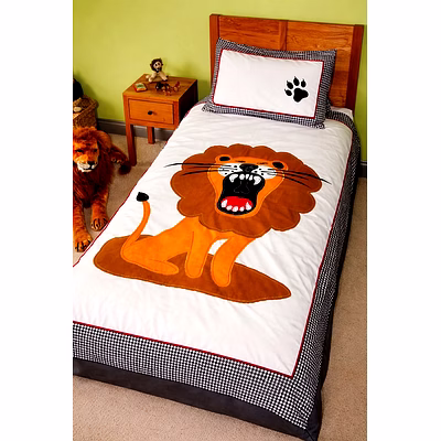 kids lion theme bedding set for toddler bed