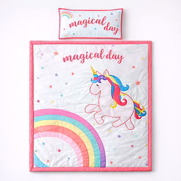 unicorn theme baby crib bedding set